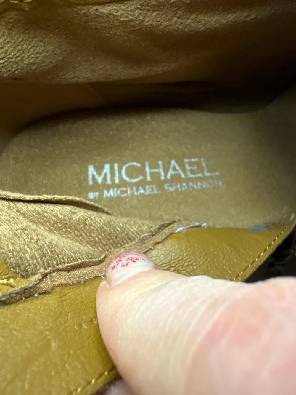 Michael Shannon Ginnie Leopard-Print Ankle Booties with‎ Gold Side Zip Size 7.5